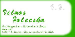 vilmos holecska business card